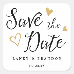 Sweet Love Save the Date Gepersonaliseerde Sticker
