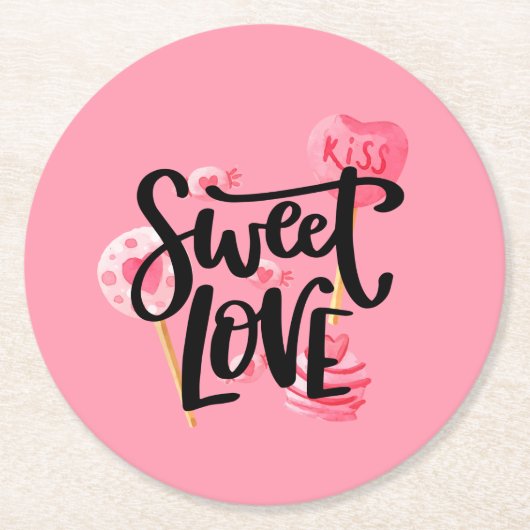 Sweet Love Valentijn Typografie | Onderzetter papi (Voorkant)