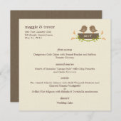 Sweet Love Weddenschap Menu Card (Voorkant / Achterkant)