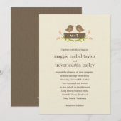 Sweet Love Wedding Invitation Kaart (Voorkant / Achterkant)