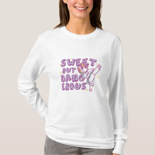 Sweet maar gevaarlijk Karate Unicorn T-shirt