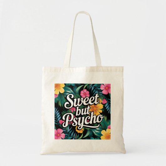 Sweet maar Psycho Modieuze Canvas tas (Voorkant)