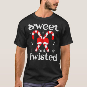 Sweet Maar Twisted Candy Cane Funny Kerstmis T-shirt