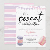 Sweet Macaron Celebratie Kaart (Voorkant / Achterkant)