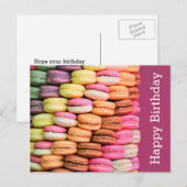 Sweet Macarons Happy Birthday Briefkaart (Voorkant / Achterkant)