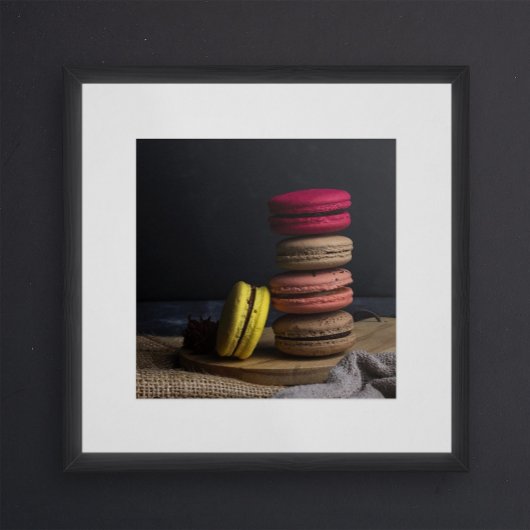 Sweet Macarons keuken Poster Macarons Rood Geel