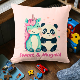 Sweet & Magical Unicorn & Panda Kinder kamerinri Kussen