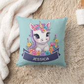 Sweet Magique Bébé Unicorne Lance Oreiller (Couverture)