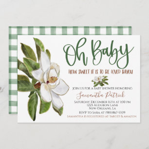 Sweet Magnolia Bayou Baby shower Invitation