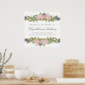 Sweet Magnolia Waterverf Wedding Sign Poster (Keuken)