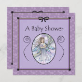 Sweet Mama et bébé Fairy Baby Shower Invitations (Devant / Derrière)