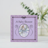 Sweet Mama et bébé Fairy Baby Shower Invitations (Debout devant)