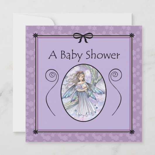 Sweet Mama et bébé Fairy Baby Shower Invitations (Devant)