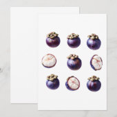 Sweet Mangosteen Tropical Fruit Kaart (Voorkant / Achterkant)