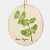 Sweet Marjoram Herb Keramisch Ornament (Links)