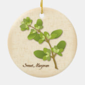 Sweet Marjoram Herb Keramisch Ornament (Achterkant)