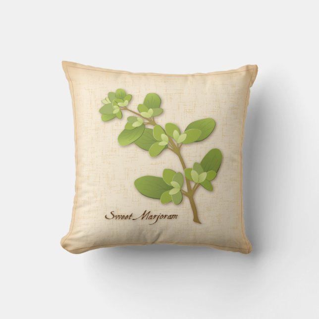 Sweet Marjoram Herb Kussen (Voorkant)