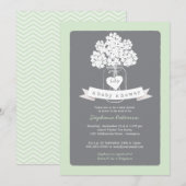 Sweet Mason Jar Baby shower neutre Invitation (Devant / Derrière)