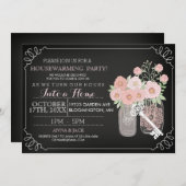 Sweet Mason Jar Chalkboard Invitation de chauffage (Devant / Derrière)