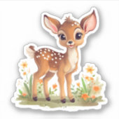 Sweet Meadow Fawn Sticker (Voorkant)