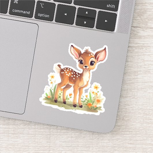 Sweet Meadow Fawn Sticker (Detail)