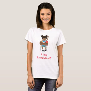 Sweet meisje zegt dat ik van homeschool hou t-shirt