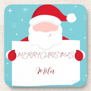 Sweet Merry kerstkerstkerstkerstcadeaupapier Bier Onderzetter