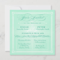 Sweet Mint Green Poster Style Weddenschap