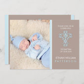 Sweet & Modern Baptism Baby Uitnodiging (Voorkant / Achterkant)