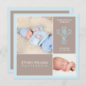 Sweet & Modern Baptism Baby Uitnodiging (Voorkant / Achterkant)