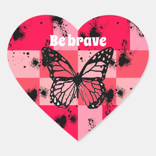 Sweet Modern candy abstract art Hart Sticker (Voorkant)