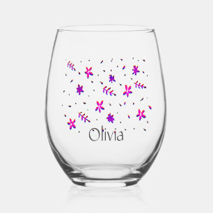 Sweet Modern Flower Design Wijnglas Zonder Voet