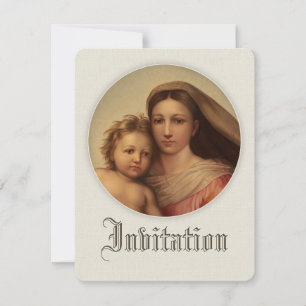 Sweet moeder en baby CC0980 Baptism Uitnodiging