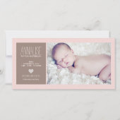 Sweet Moment Photo Baby Girl Faire-part de naissan (Devant)
