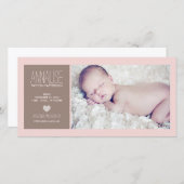 Sweet Moment Photo Baby Girl Faire-part de naissan (Devant / Derrière)