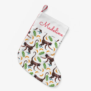 Sweet Monkeys Juggling Bananas Jouw namen toevoe Kleine Kerstsok