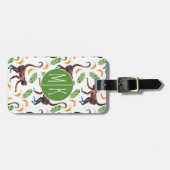 Sweet Monkeys Juggling Bananas | Monogram Bagagelabel (Voorkant horizontaal)