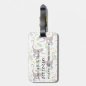Sweet Monkeys Juggling Bananas | Monogram Bagagelabel (Achterkant verticaal)