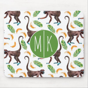 Sweet Monkeys Juggling Bananas   Monogram Muismat