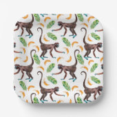 Sweet Monkeys Juggling Bananas Papieren Bordje (Voorkant)