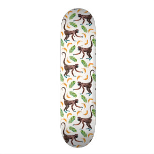 Sweet Monkeys Juggling Bananas Skateboard