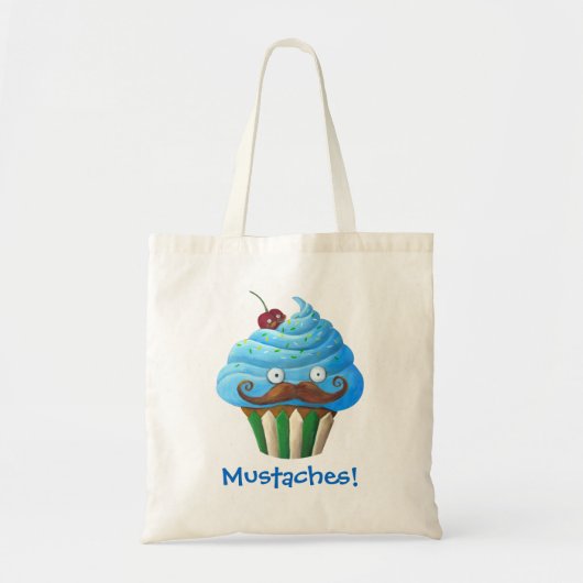 Sweet Mustached Cupcake Tote Bag (Voorkant)