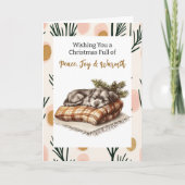 Sweet Napping Puppy | Gepersonaliseerde kerst Kaart (Voorkant)