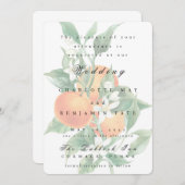 Sweet Nectar Elegant Wedding Invitation Kaart (Voorkant / Achterkant)