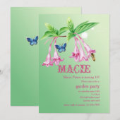 Sweet Nectar Garden Party uitnodiging (Voorkant / Achterkant)