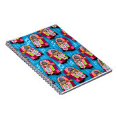 Sweet Neon Jukeboxes Fun Retro Pattern Notitieboek (Rechterzijde)