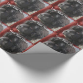 Sweet Newfoundland Dog Face Cadeaupapier (Hoek)