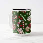 Sweet Noël bonbon Motif Mug (Devant gauche)