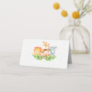 Sweet Oerwoud Animals Baby shower Plaatskaart