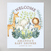 Sweet Oerwoud Welkomstwoord Poster Baby shower (Voorkant)